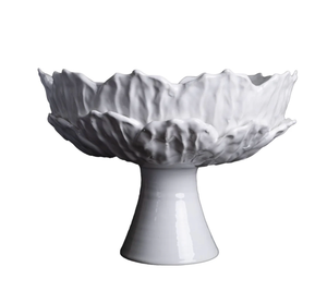 WHITE FOLIAGE FOOTED COMPOTE