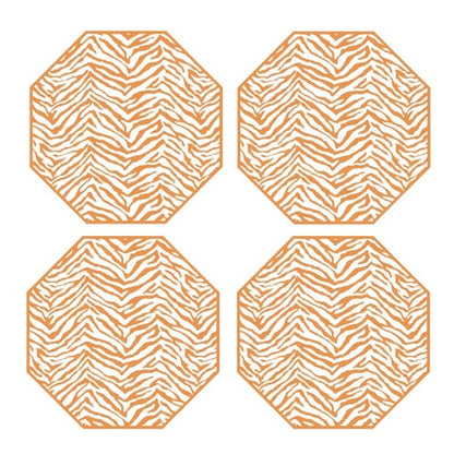 SET OF 4 ZEBRA COASTERS