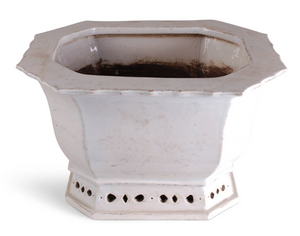 WHITE RECTANGULAR PLANTER