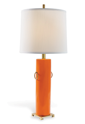 PORCELAIN ORANGE LAMP