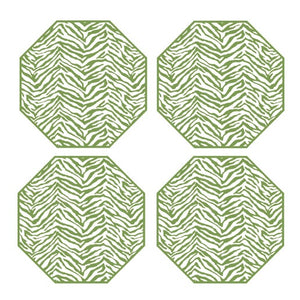 SET OF 4 ZEBRA COASTERS