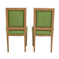 PAIR OF LOUIS XVI PAINTED SIDE CHAIRS WITH GREEN UPHOLSTERY