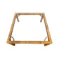 BIELECKY BROTHERS STYLE RATTAN AND GLASS COFFEE TABLE