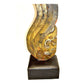 PAIR OF GILT WOOD ASIAN NAGA SCULPTURES ON EBONIZED BASES