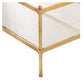1970's MID CENTURY MODERN BRASS AND GLASS TWO TIER COFFEE TABLE