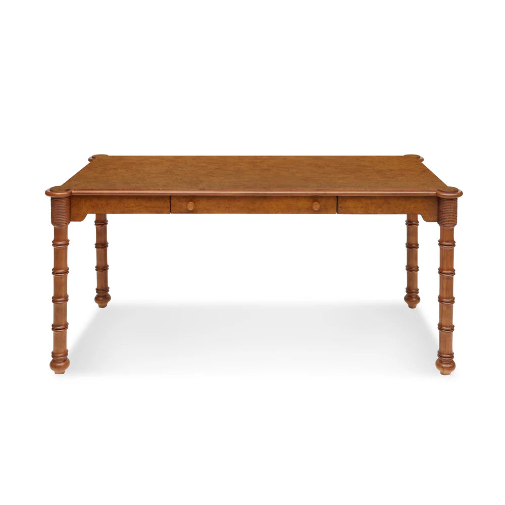 MAPLE BROWN BAMBOO DESK WITH DRAWER