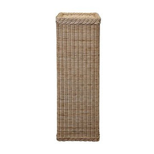 SQUARE BASE WICKER PEDESTAL